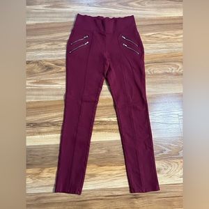 Ci Sono Color Burgundy Leggings Size M